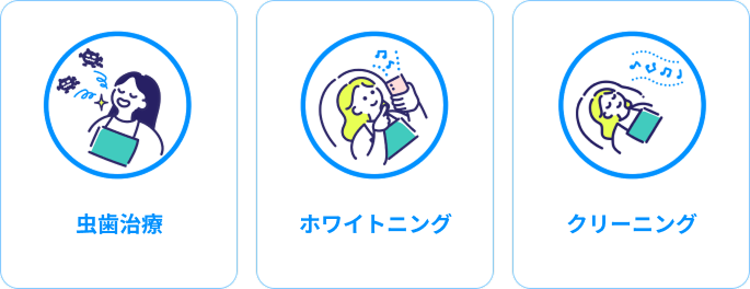 怖くない虫歯治療、ながらホワイトニング、リラックスクリーニング