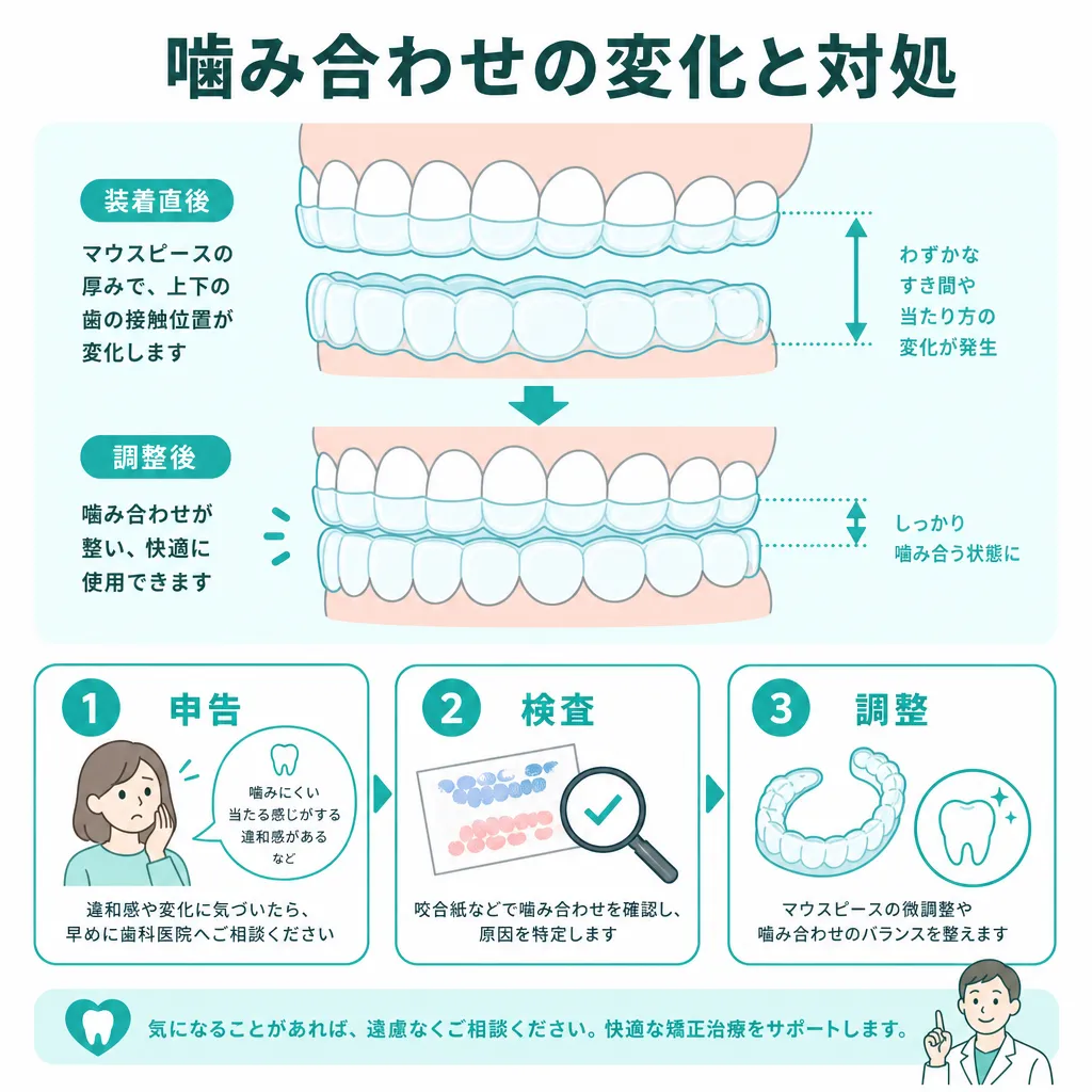 マウスピース矯正で噛み合わせが悪くなる原因と対処の流れ