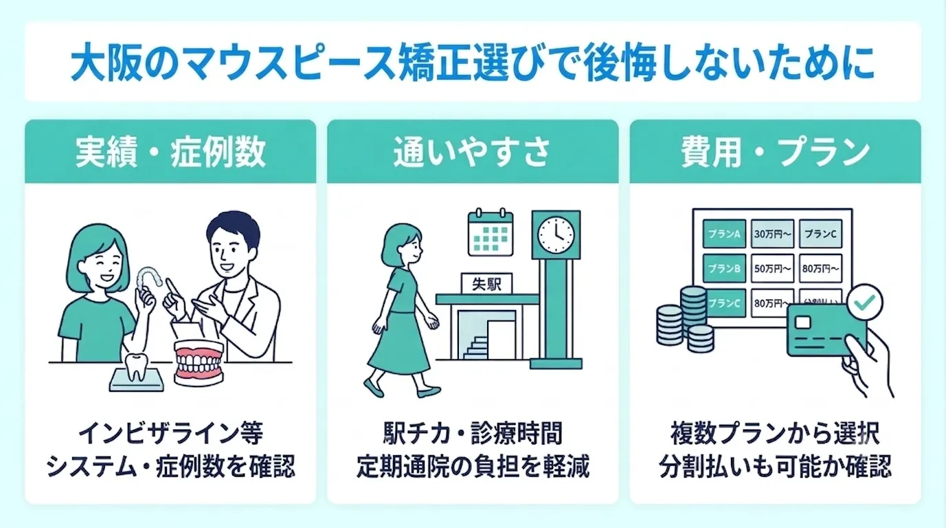 大阪のマウスピース矯正選びの見直しポイント