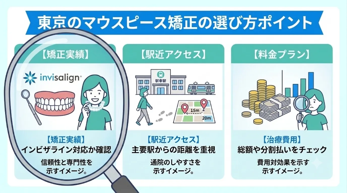 東京のマウスピース矯正の選び方ポイント